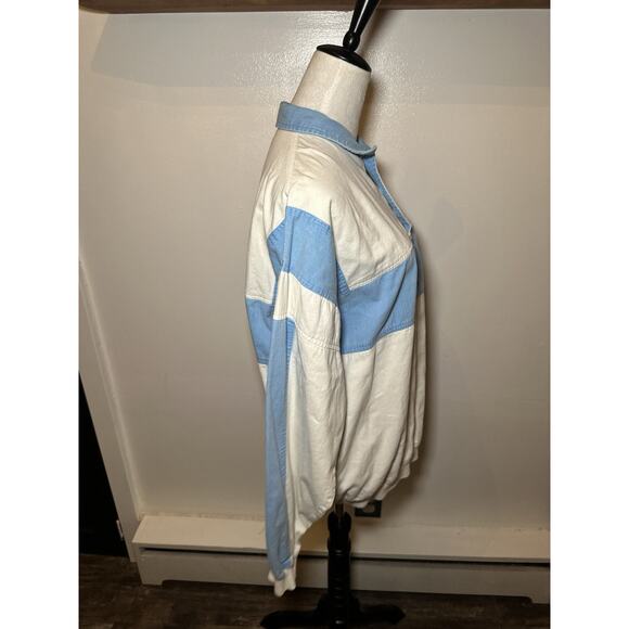 Vintage Gotcha Long Sleeve Pocket Polo Pullover White Men's Size Large Surf - Picture 9 of 11